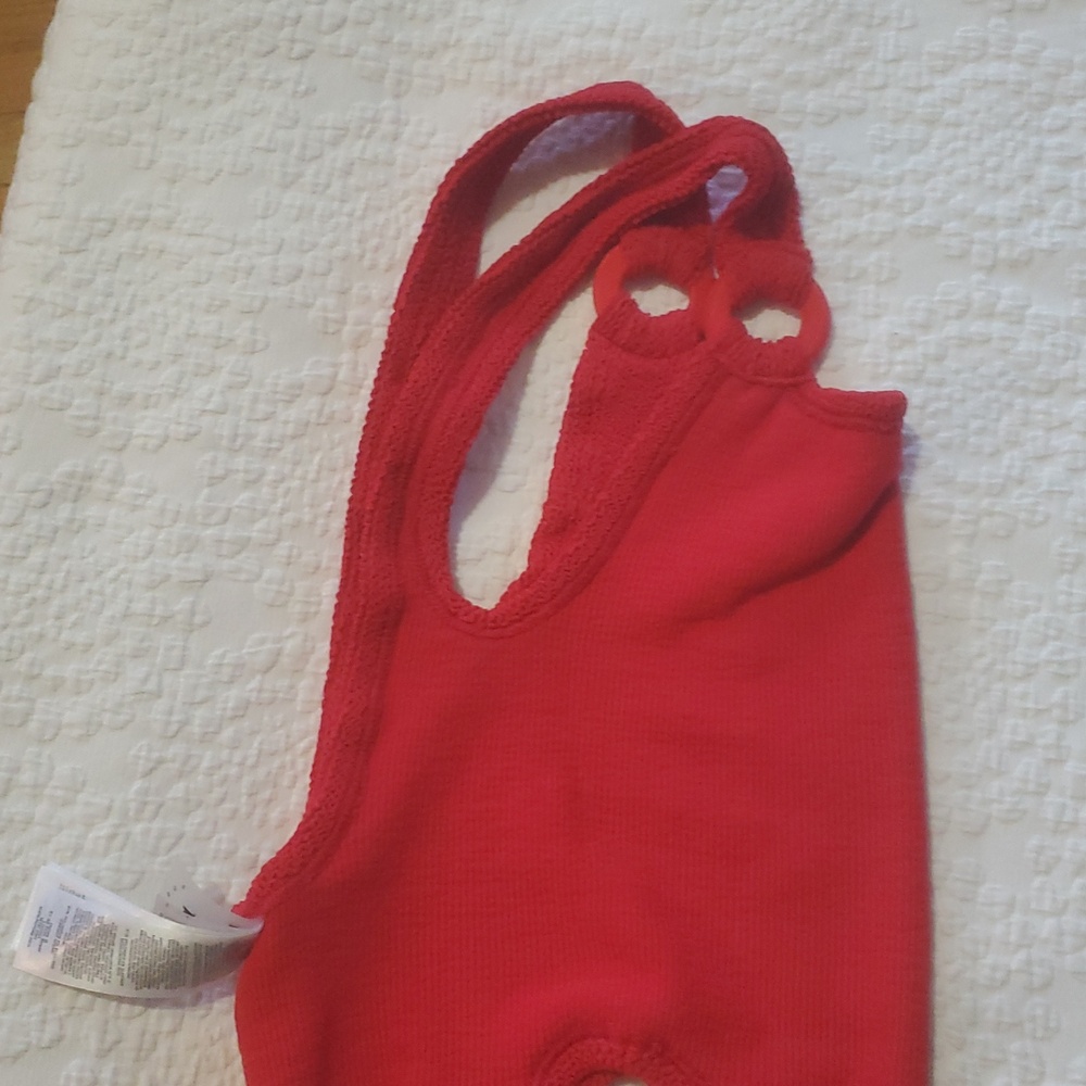 HUNZA G DOMINO One Piece Swimsuit Sz:One Size In Red - Picture 15 of 16